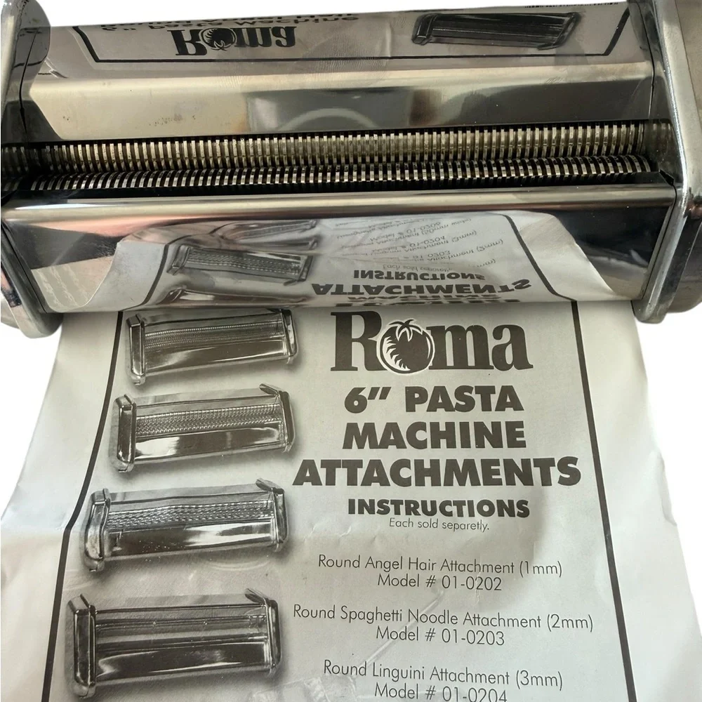 Roma Weston 6 inch Pasta Machine Round Angel Hair Attachment Model 01-0202